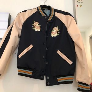 Coach reversible satin surf bomber jacket